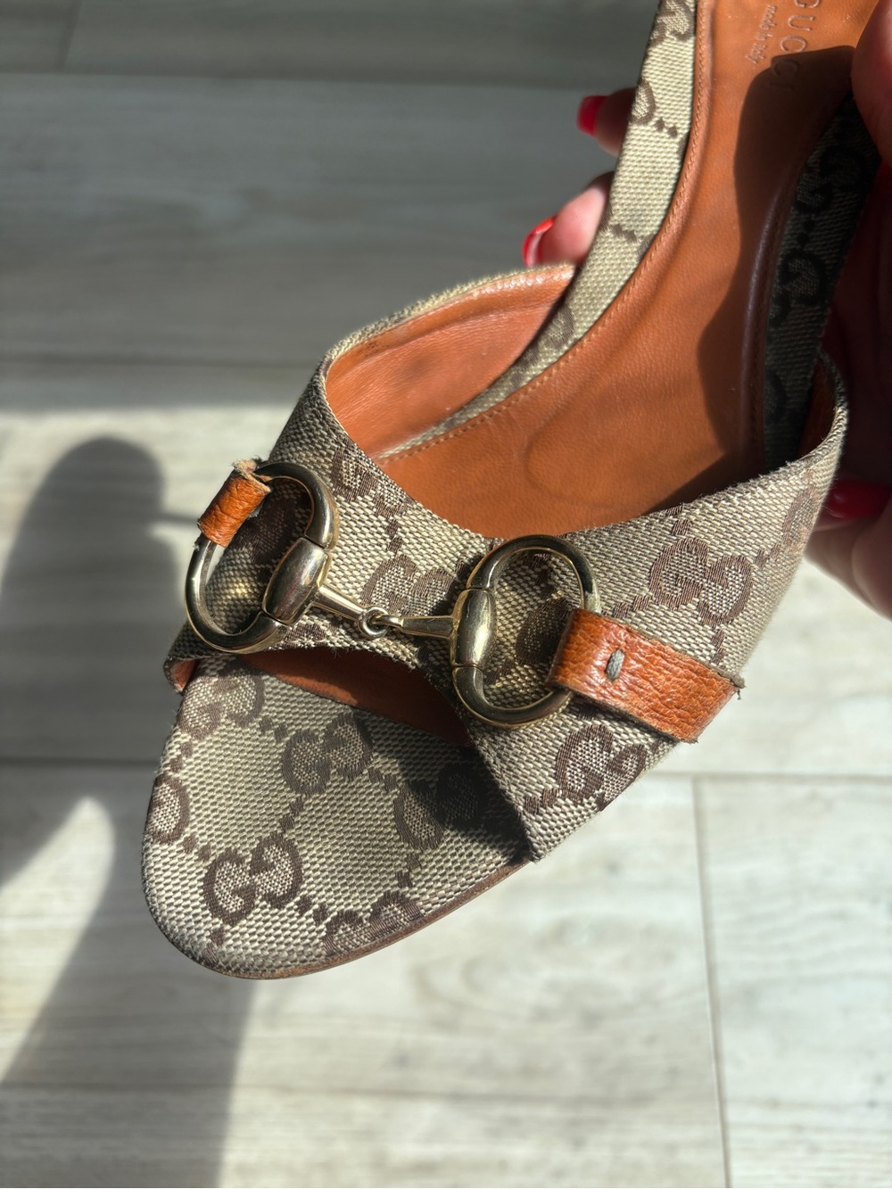 Gucci Monogram Sandal Mules - Picture 4 of 6